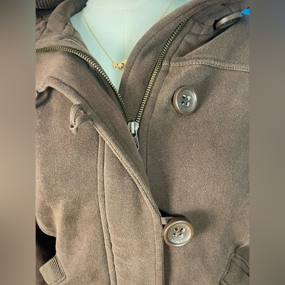 Gap Women's Brown Button-Down Hoodie Jacket, Sz S… - image 4